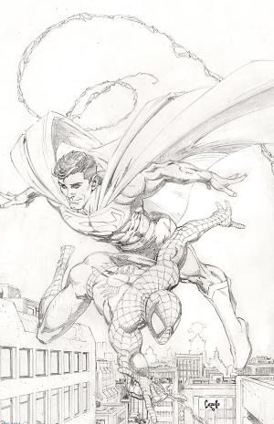 Marvel/Dc: Spider-Man/Superman #1 GREG CAPULLO VIRGIN SKETCH VARIANT [1:200] cover