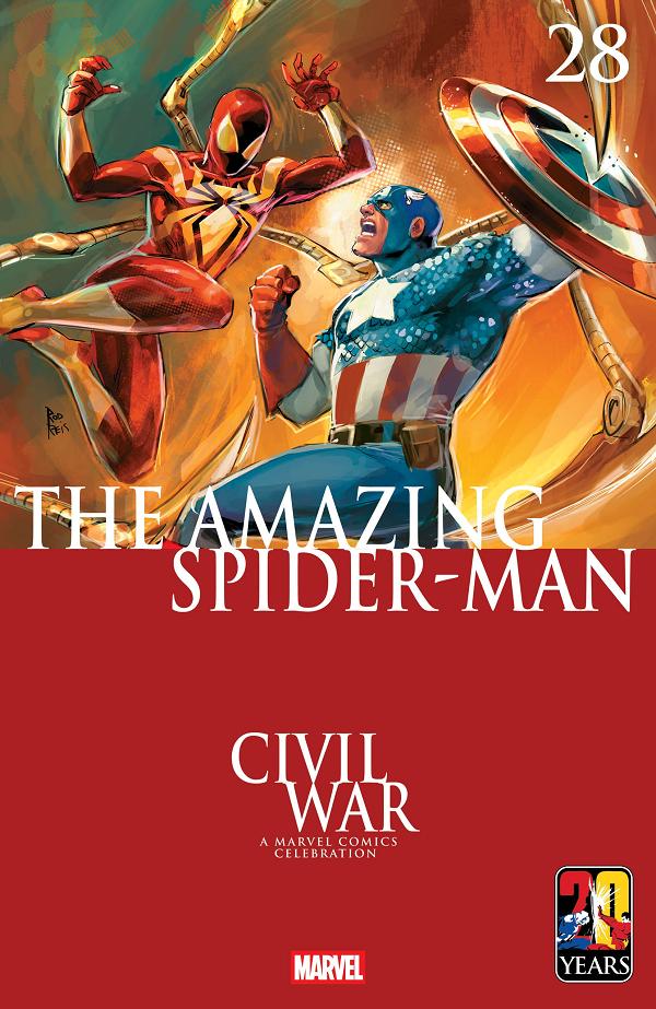 Amazing Spider-Man #28 ROD REIS CIVIL WAR CELEBRATION VARIANT cover