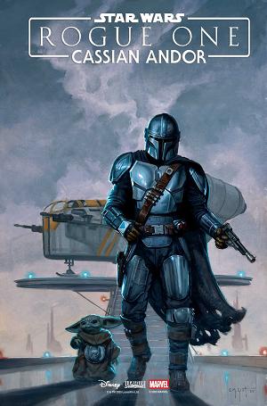 Star Wars: Rogue One - Cassian Andor #1 E.M. GIST MANDALORIAN & GROGU VARIANT cover
