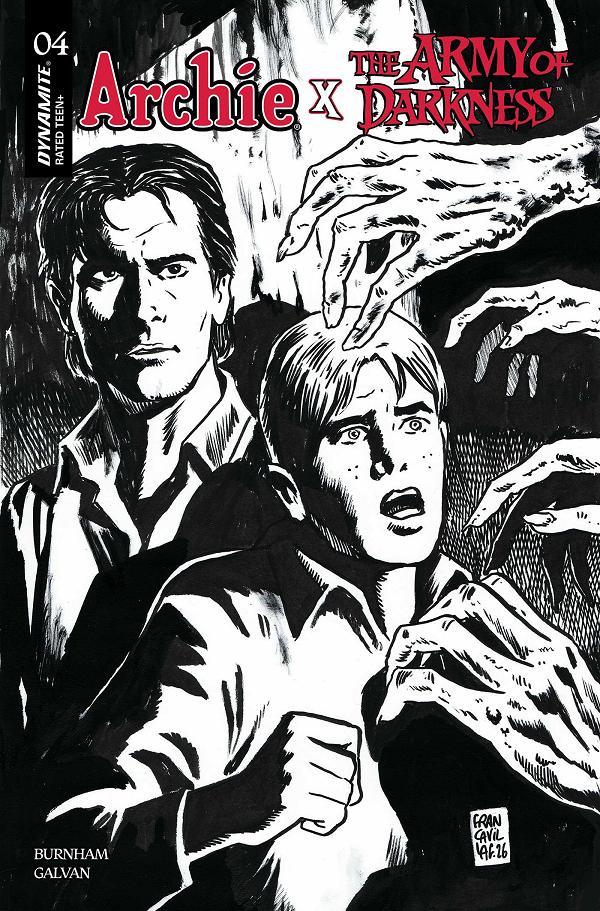 Archie X Army Of Darkness #4 CVR K CVR K FRANCESCO FRANCAVILLA LINE ART cover