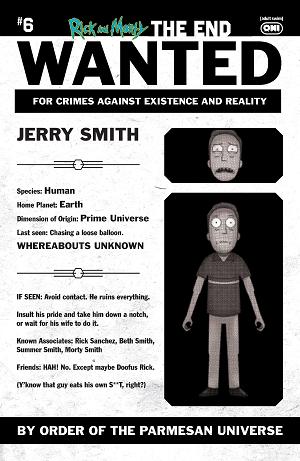 Rick And Morty The End #6 CVR C (OF 6) CVR C INC 1:10 PHIL MURPHY MOST WANTED cover