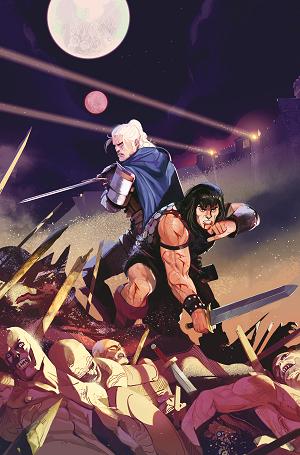 Conan And Dragonero #1 CVR E (OF 7) CVR E LORENZO NUTI VIRGIN cover