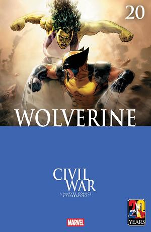 Wolverine #20 AARON KUDER CIVIL WAR CELEBRATION VARIANT cover