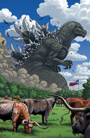 Godzilla Vs. America: Texas Cover A (Frank) #1 cover