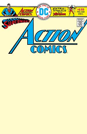 Action Comics #454 CVR B FACSIMILE EDITION CVR B BLANK CARD STOCK cover