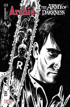 Archie X Army Of Darkness #3 CVR M CVR M FRANCESCO FRANCAVILLA LINE ART cover