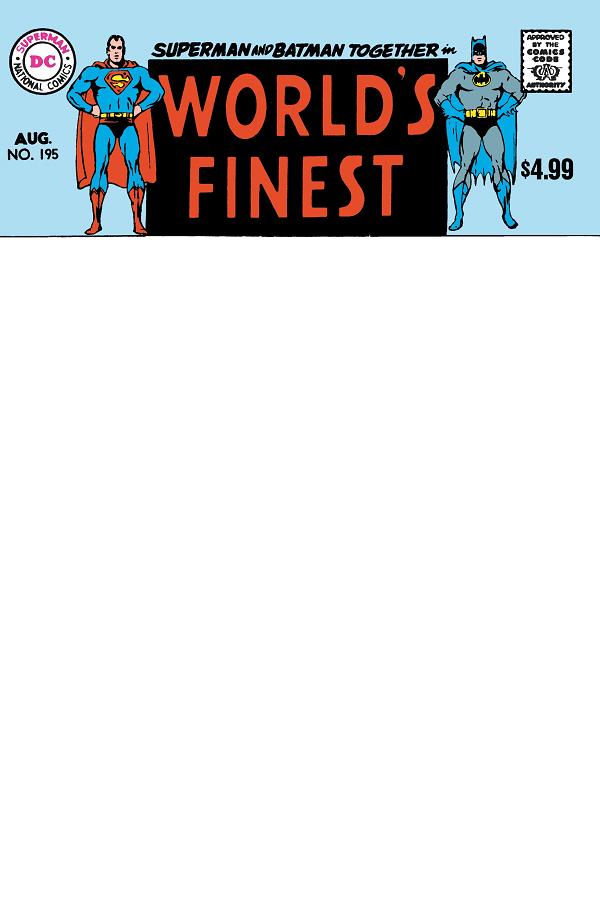 Worlds Finest Comics #195 CVR B FACSIMILE EDITION CVR B BLANK CARD STOCK cover