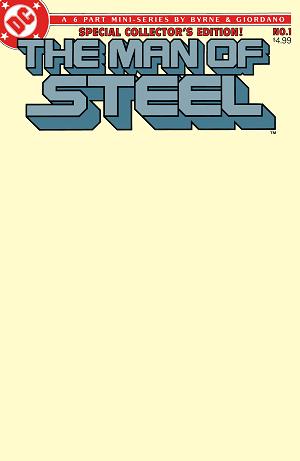 Man Of Steel #1 CVR B FACSIMILE EDITION CVR B BLANK CARD STOCK cover