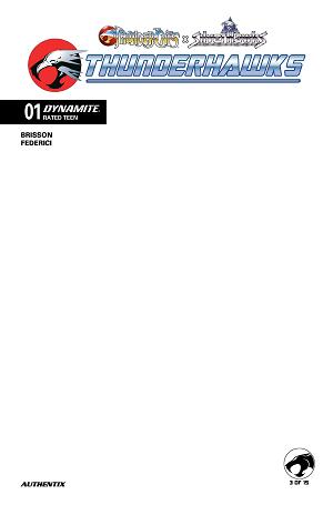 Thundercats X Silverhawks Thunderhawks #1 CVR F CVR F BLANK AUTHENTIX cover