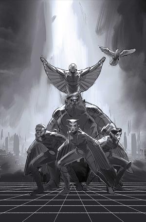 Thundercats X Silverhawks Thunderhawks #1 CVR M CVR M INC 1:30 MARCO FAILLA B&W VIRGIN cover