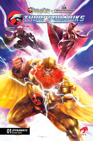 Thundercats X Silverhawks Thunderhawks #1 CVR R CVR R INC 1:100 IVAN TAO SIGNED BY LARRY KENNEY cover